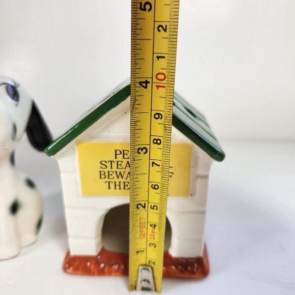 Vintage Pencil Sharpener & Holder MCM Dog & Doghouse Bone China Made In Japan - Picture 11 of 12